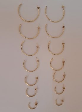 9 ct Yellow Gold 3 mm Hoop Earrings