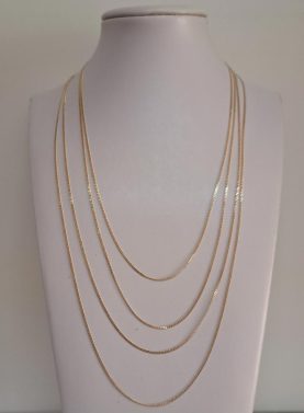 9 ct Yellow Gold 1.2 mm Cuban link chain