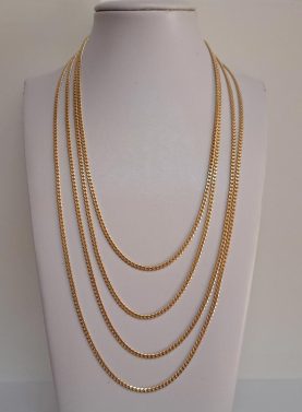 9 ct Yellow Gold 2.5 mm Cuban link chain