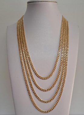 9 ct Yellow Gold 4.2 mm Cuban link chain
