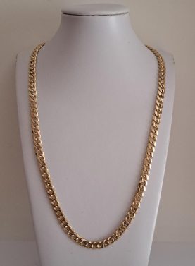 9 ct Yellow Gold 7mm Cuban link chain