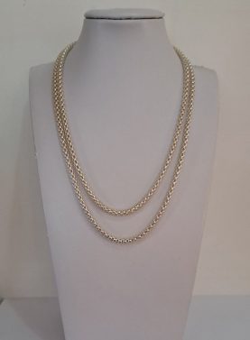Sterling Silver 4 mm Coriena Bombe Chain