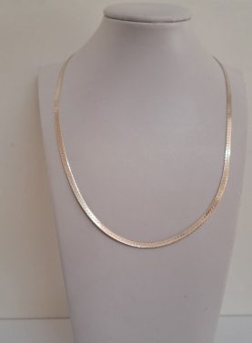 Sterling Silver 4 mm Flat HB Necklaces
