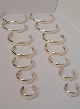 Sterling Silver 6 mm Hoop Earrings