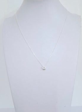 Sterling Silver single stone necklace